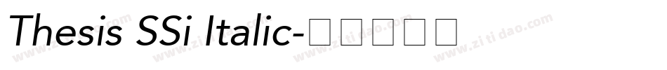 Thesis SSi Italic字体转换